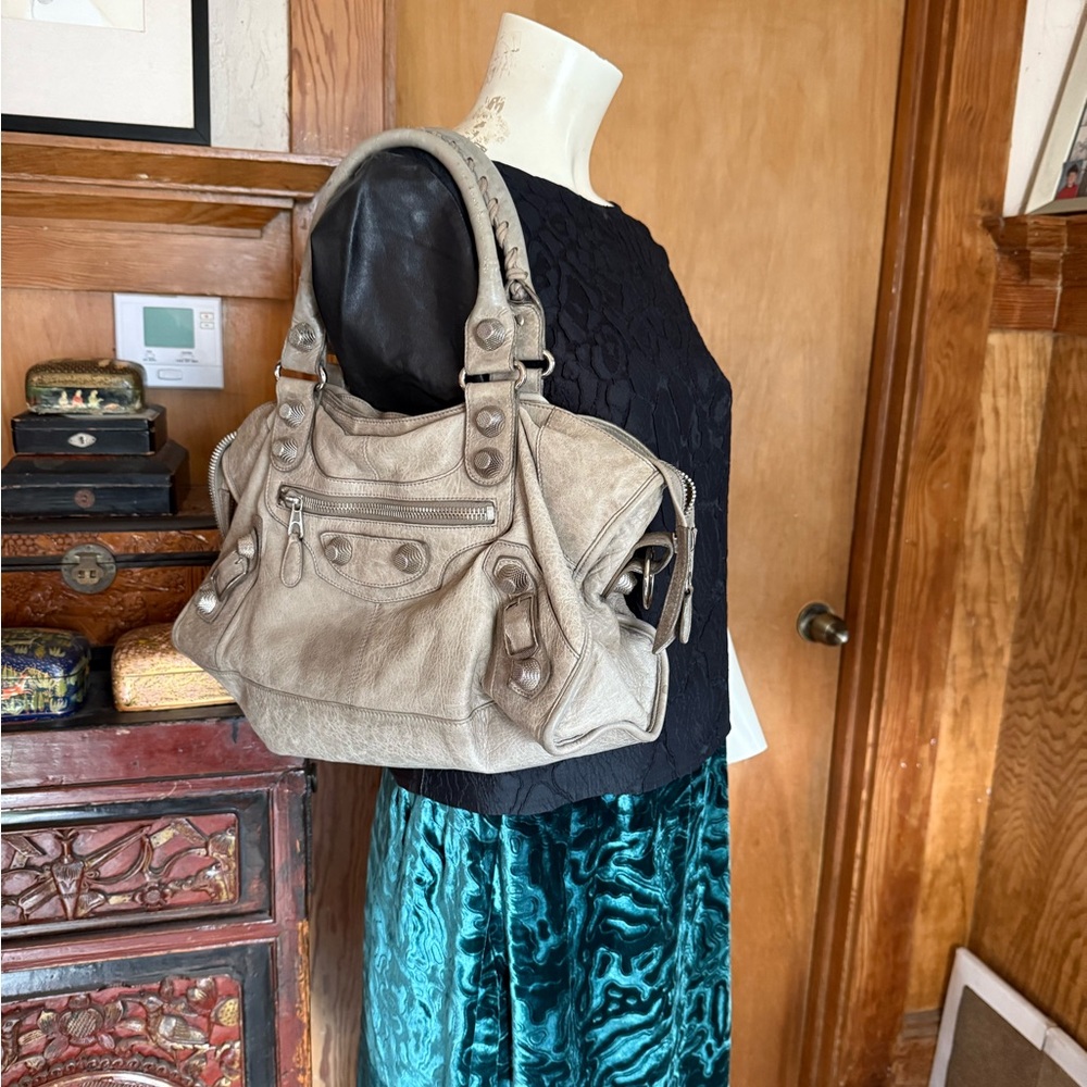 Auth Balenciaga city moto giant grey Bag - Picture 15 of 16